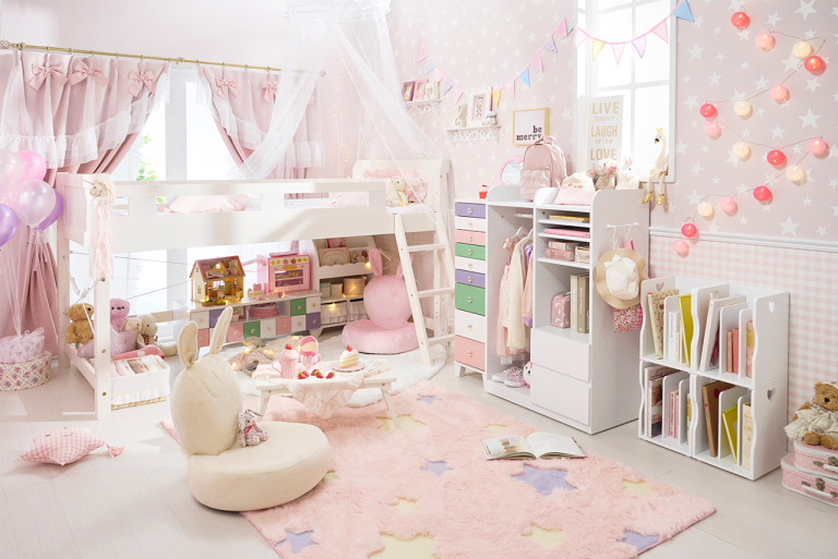 ロマプリで作る子供部屋レイアウト かわいいキッズルーム作り