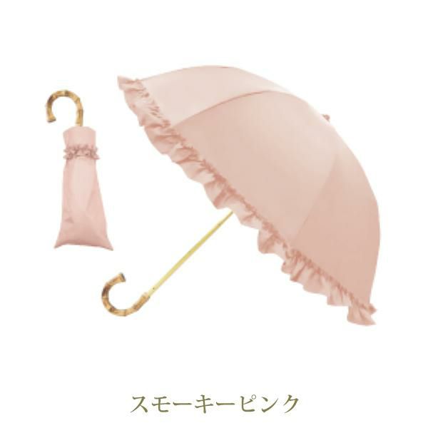 たっぷりフリル2段折りたたみ傘の画像１