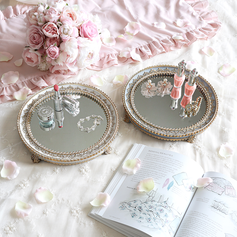 ミラートレイ　ローマ : ミラートレイ ミラートレー アンティーク 鏡 ミラー