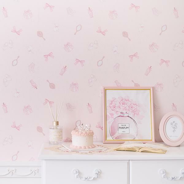貼ってはがせる壁紙/スイートギフト（ピンク）サムネイル画像