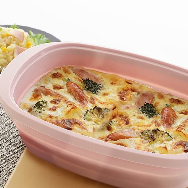 かわいいキッチンアイテム シリコンレンジ調理器(オーバル)/デリッシュライフ メイン画像