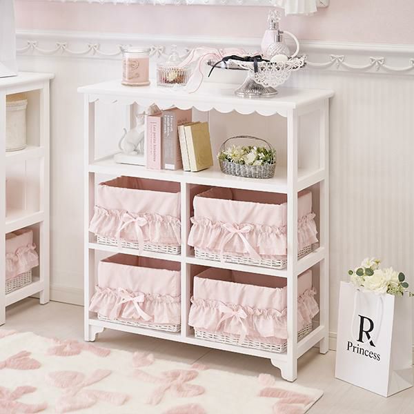 フリルバスケットチェスト(4杯・ピンク)/fille(フィーユ)サムネイル画像