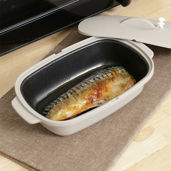 かわいいキッチンアイテム レンジグリルパン フタ付き BAKE至高のレンジ調理pot メイン画像