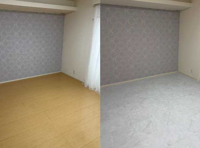 フロアタイルビフォーアフター画像