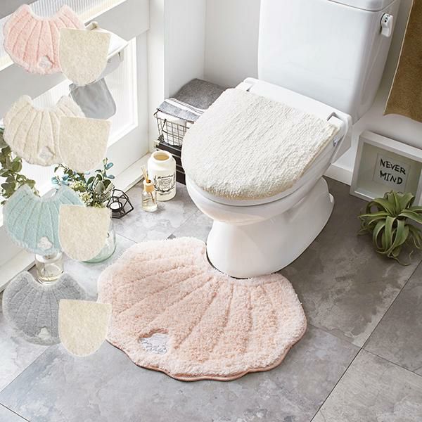 メリージェラートミルキーシェルトイレ2点セット(パステルマット＆ホワイトフタカバー)サムネイル画像