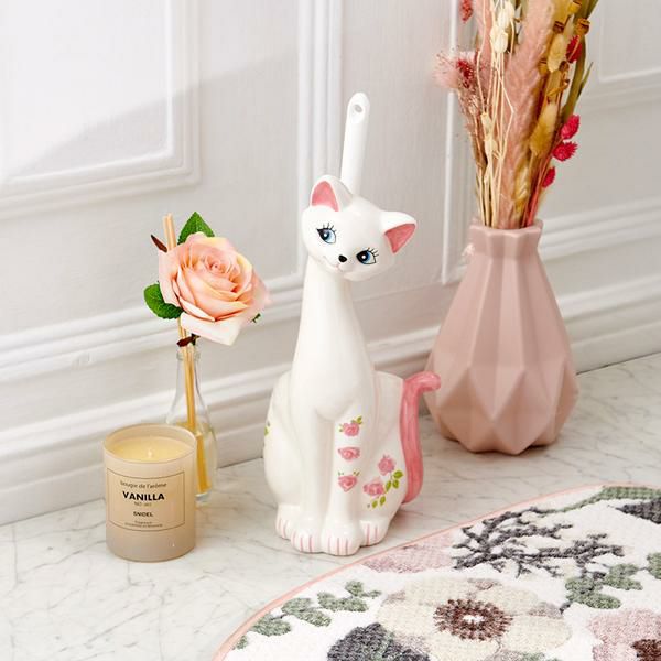 ネコトイレブラシ立て　/　ピンクサムネイル画像