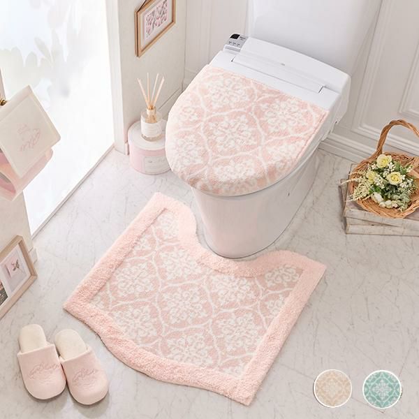 トイレマット＆兼用フタカバー同色2点セット/タイルサムネイル画像