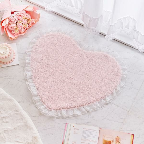 レースフリルハートマットサムネイル画像