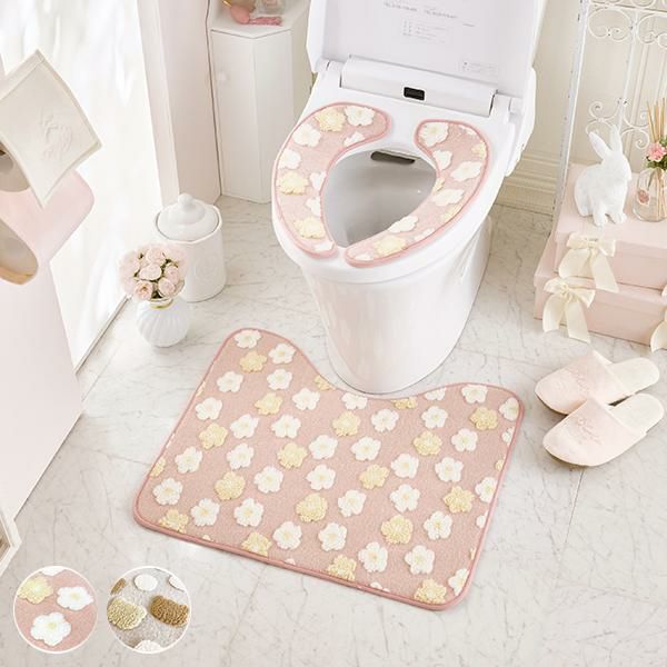 トイレマット＆便座シート2点セット/ふんわりこサムネイル画像