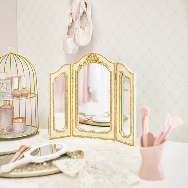 ベルサイユドレッサーミラー/リボンメイン画像