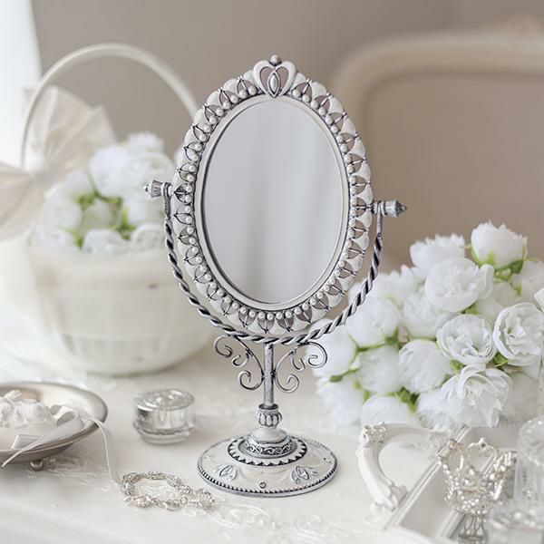 オーバルスタンドミラー(ハート)サムネイル画像