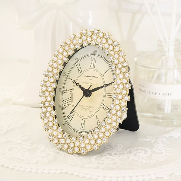 マリアージュテーブルクロック（クリスタルパールオーバル）サムネイル画像