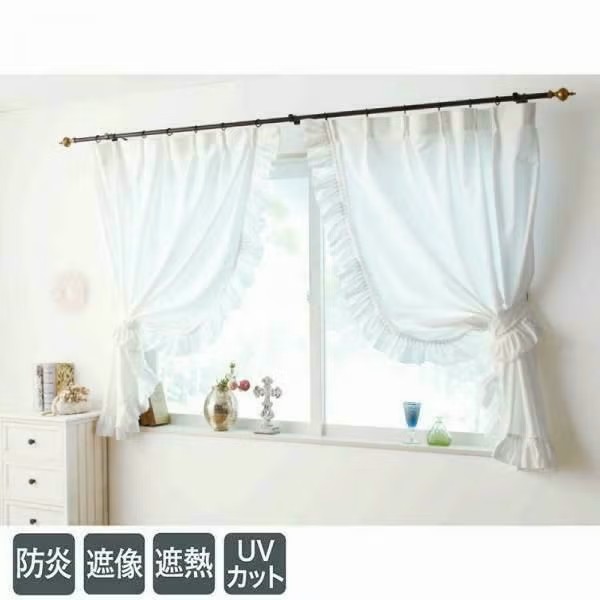 多機能フリルレースカーテン(100×108・2枚組)のサムネイル画像