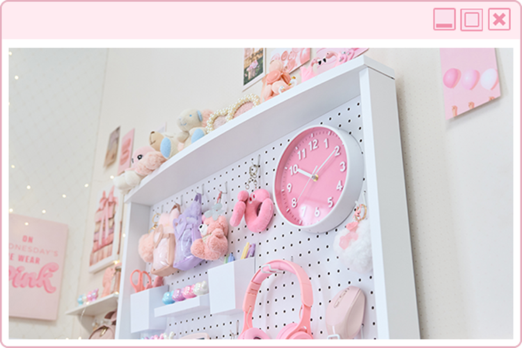 Peg board desk