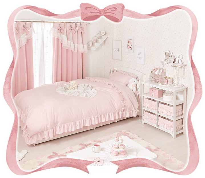 揃えるとこんなにかわいいお部屋が完成♥