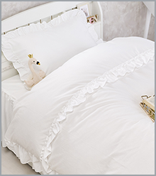 フリル布団カバー3点セット