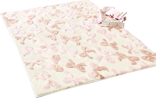 ふんわリボンラグ（長方形・１３０×１８０）