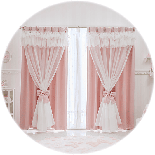 アントワネットリボン遮光カーテン