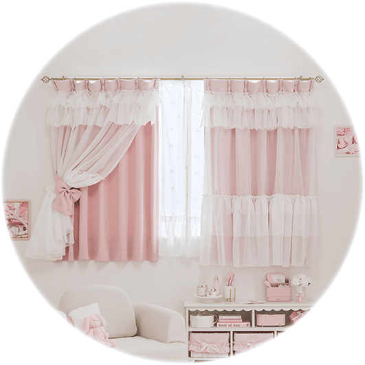 アントワネットリボン遮光カーテン