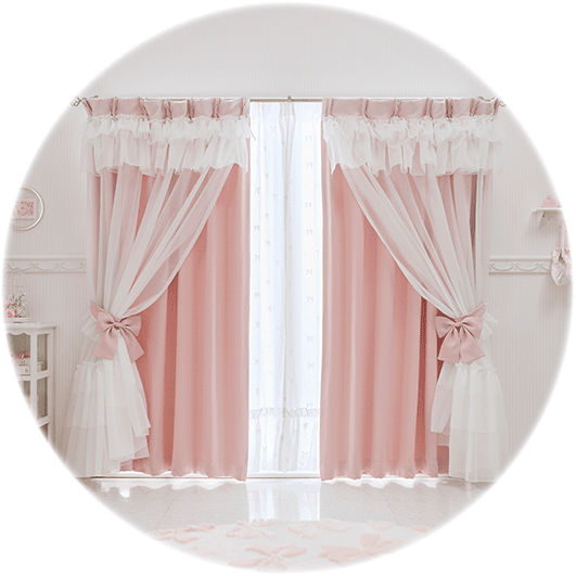 アントワネットリボン遮光カーテン