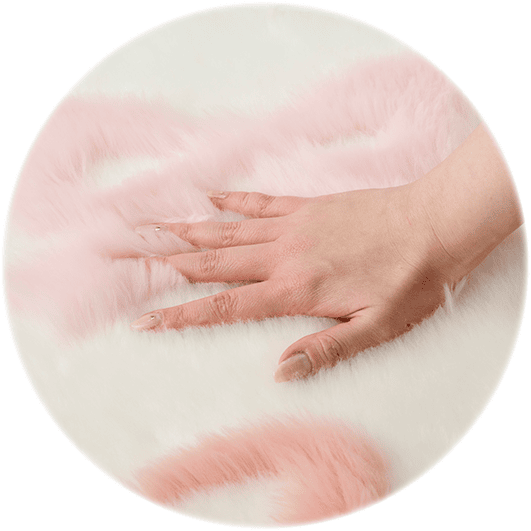 ふわふわリボンラグ