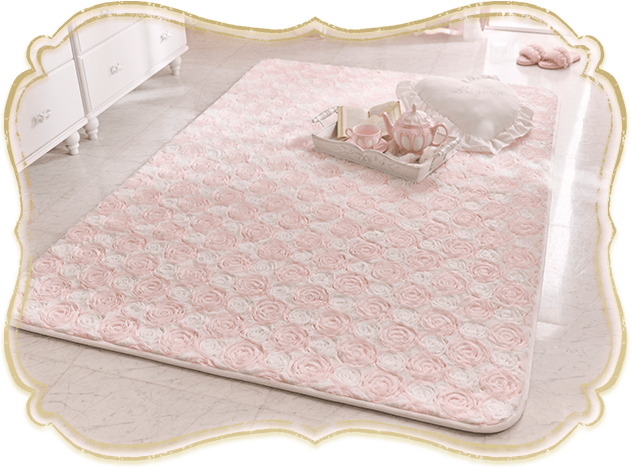 シフォンローズラグ