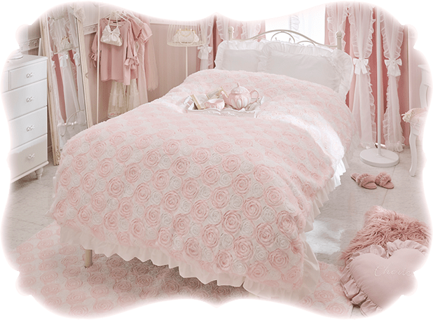 シフォンローズふわふわ掛け布団カバー