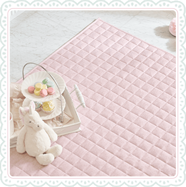 洗えるスウェットキルトラグ