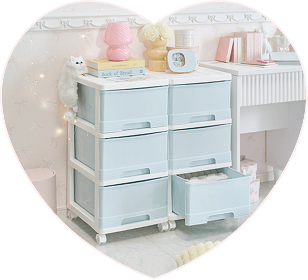 深型収納ケース3段/2個セット