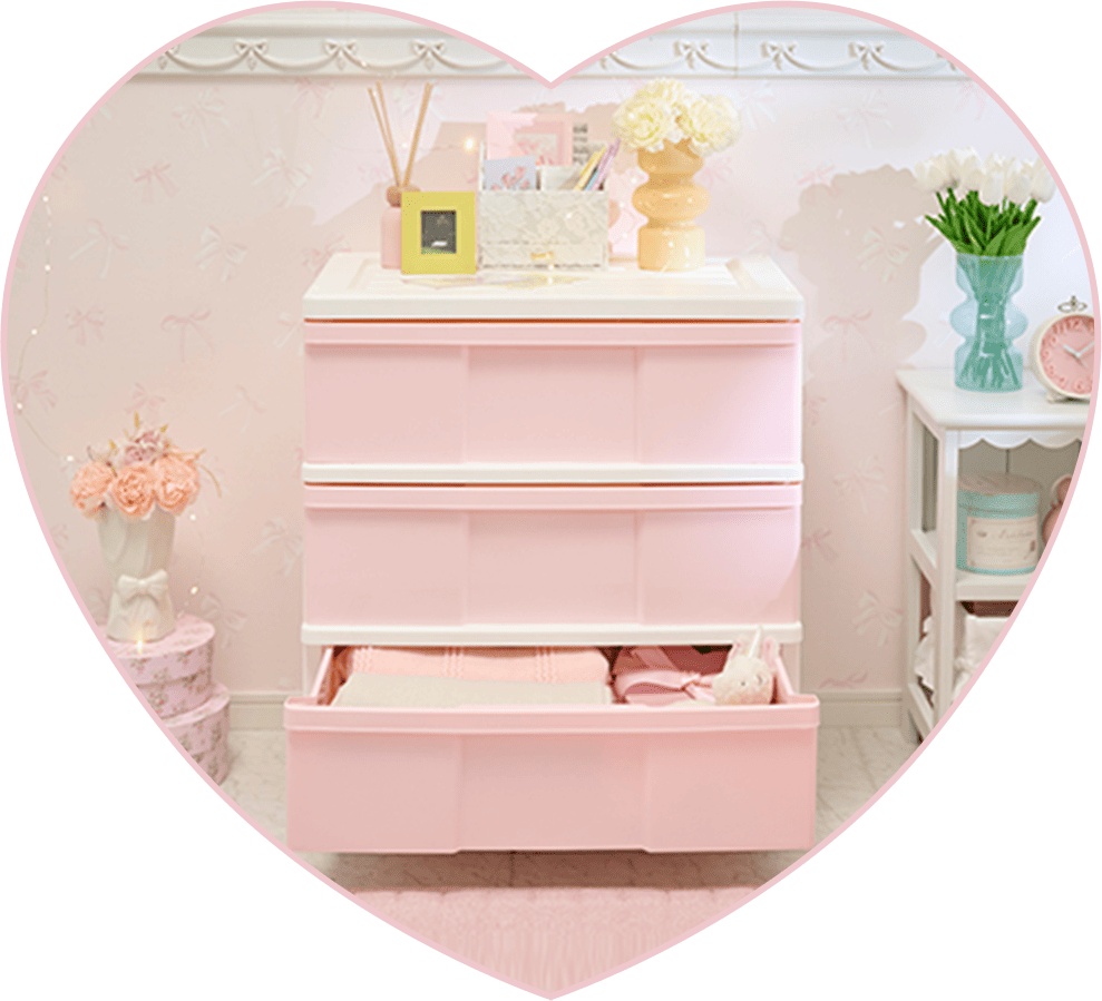 深型収納ケース3段/2個セット