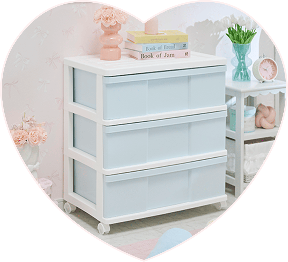 ワイド収納ケース3段